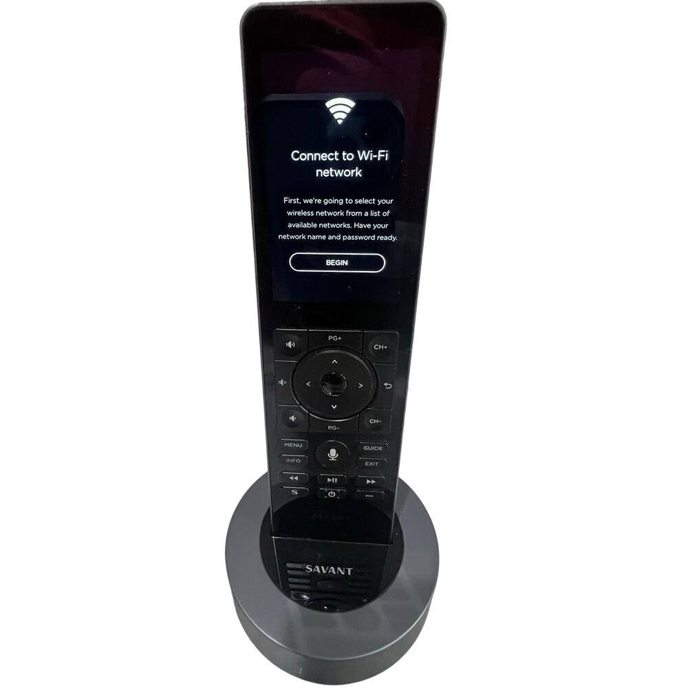 Savant Pro X2 REM-4000SG-00 Space Gray Wireless Smart Remote w Base